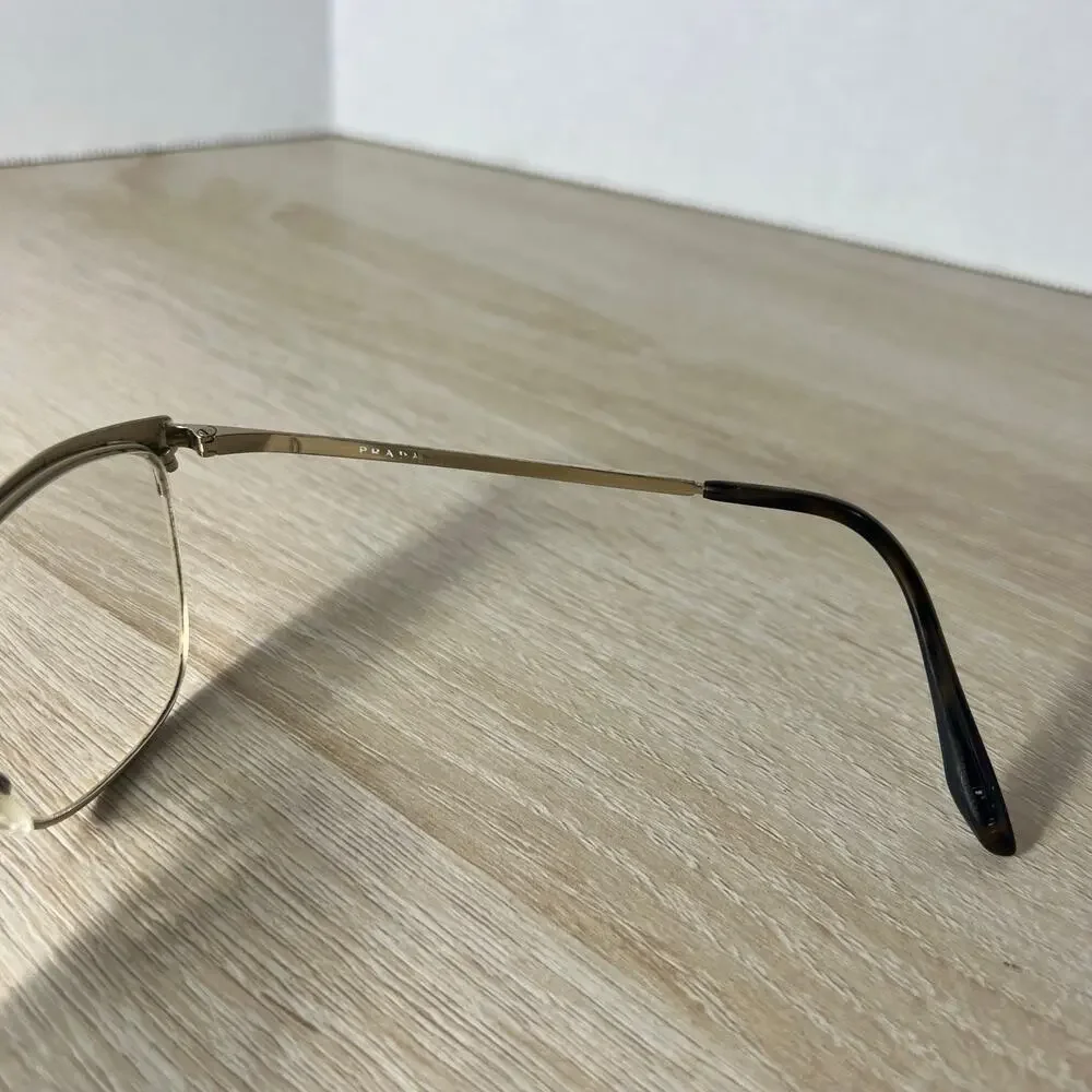 Prada VPR 62X KOF-1O1 Eyeglasses Cat Eye Frames Only Brown Gold 54-17 - Picture 10 of 12